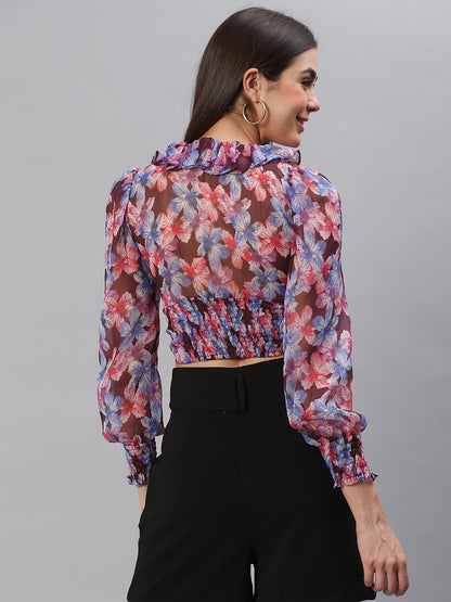 Purple Floral Top