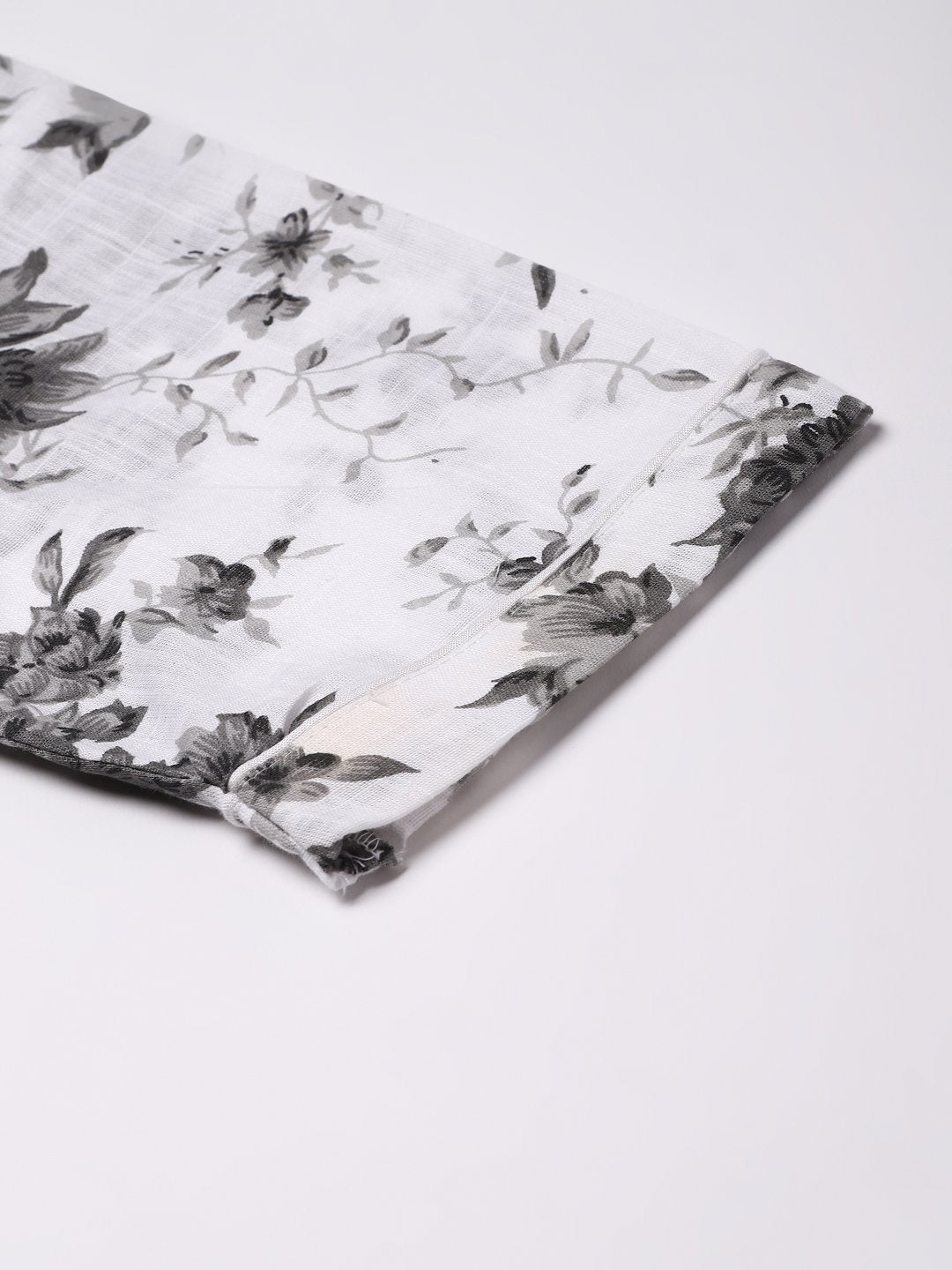 Cation White Floral Night Suit