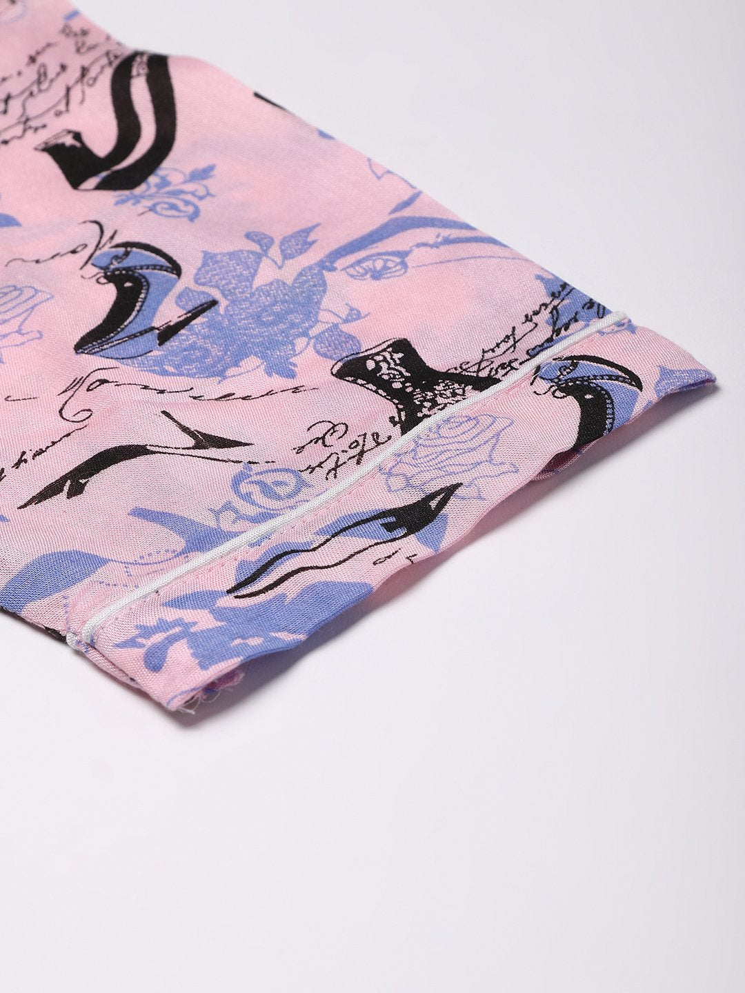 Cation Pink Printed Night Suit