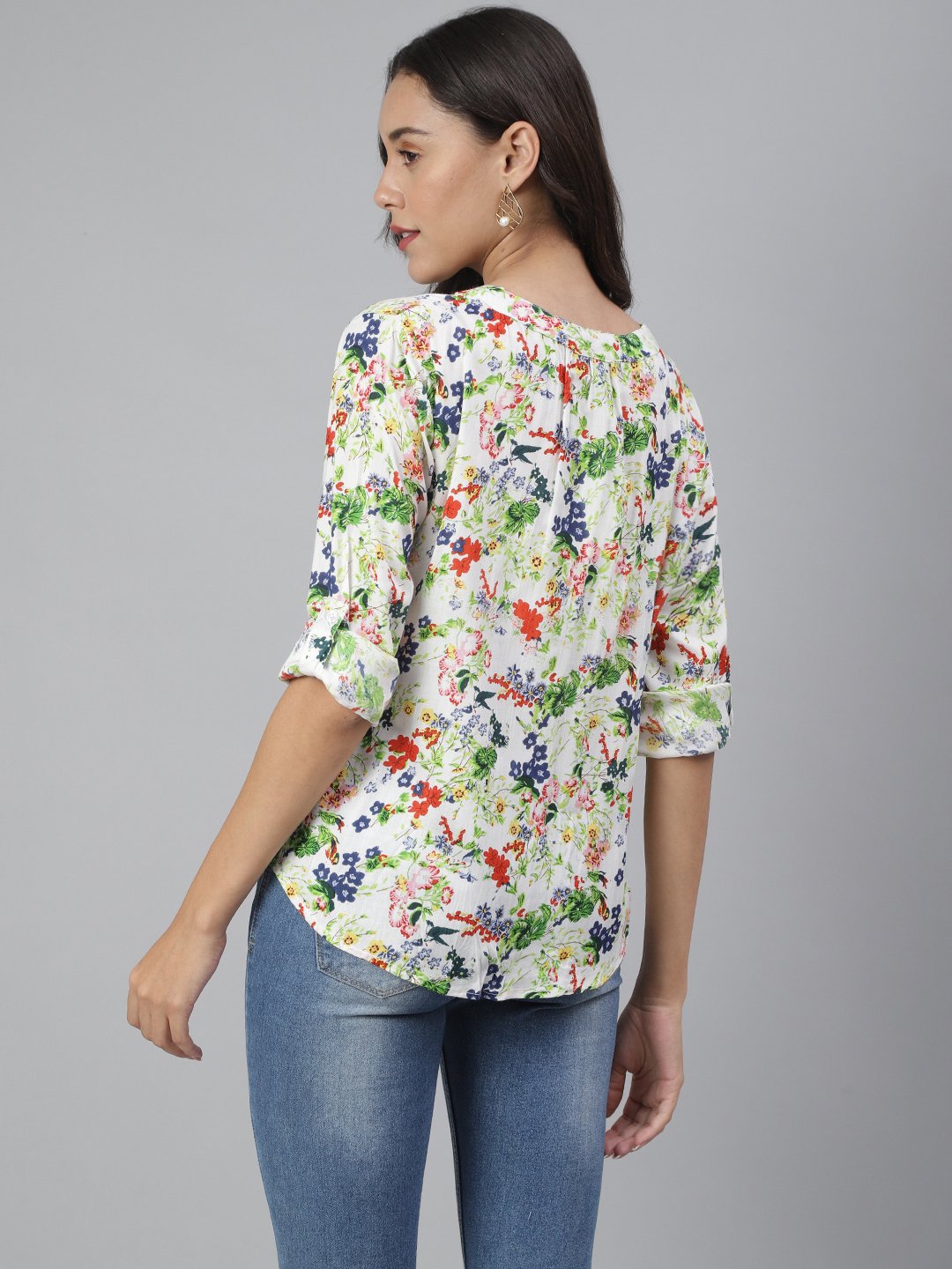 Scorpius Multicolor Floral Rayon Shirt
