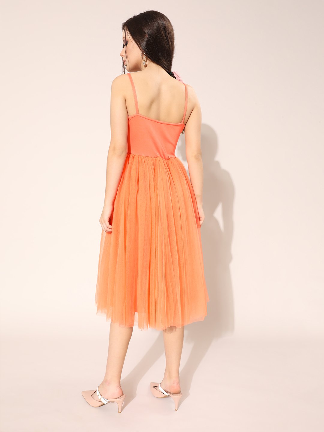 SCORPIUS Coral Tulle Dress