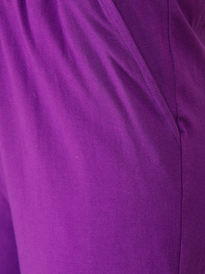 SCORPIUS PURPLE SOLID TRACK PANT