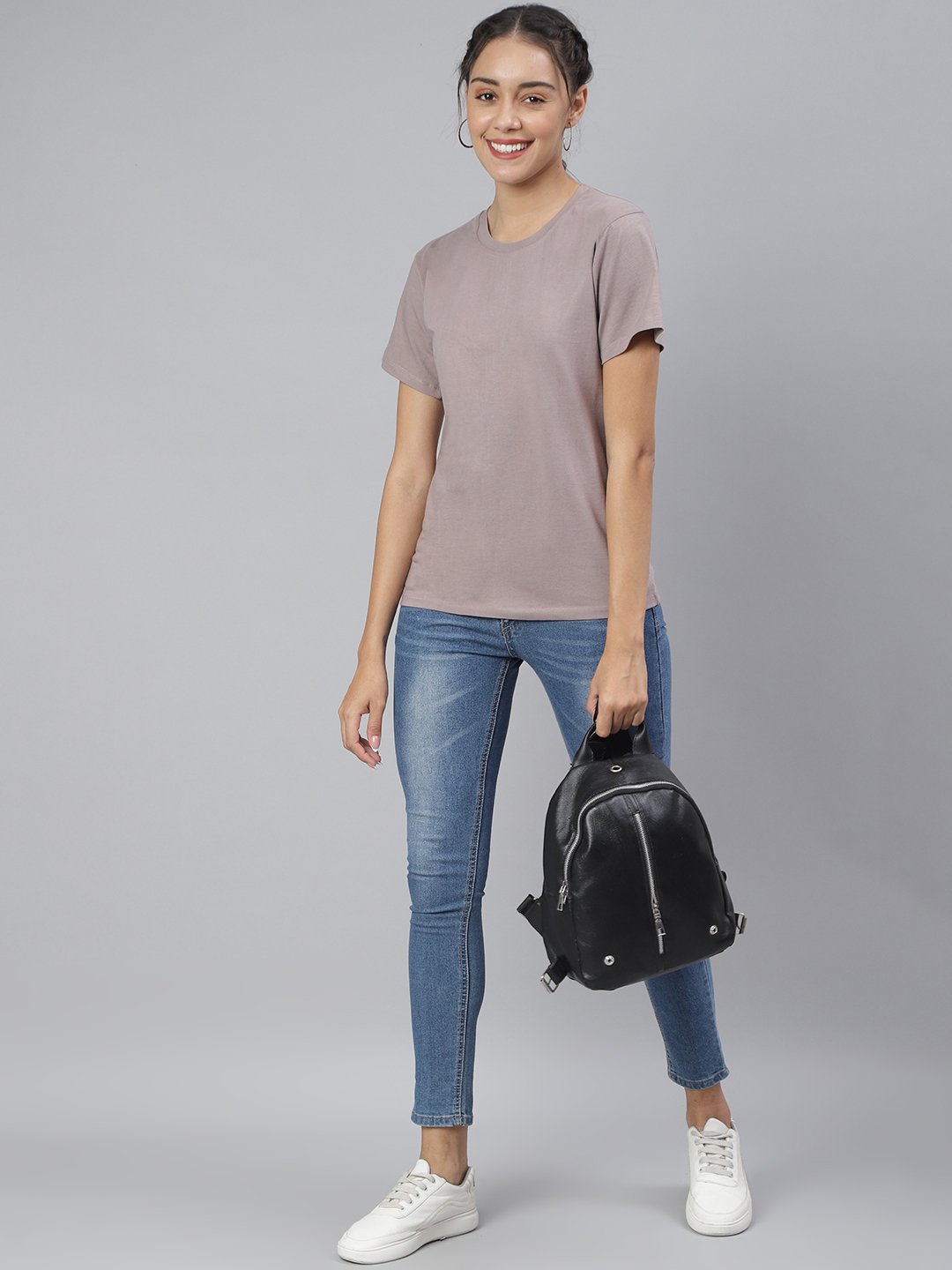 SCORPIUS Beige Loose Fit Tshirt