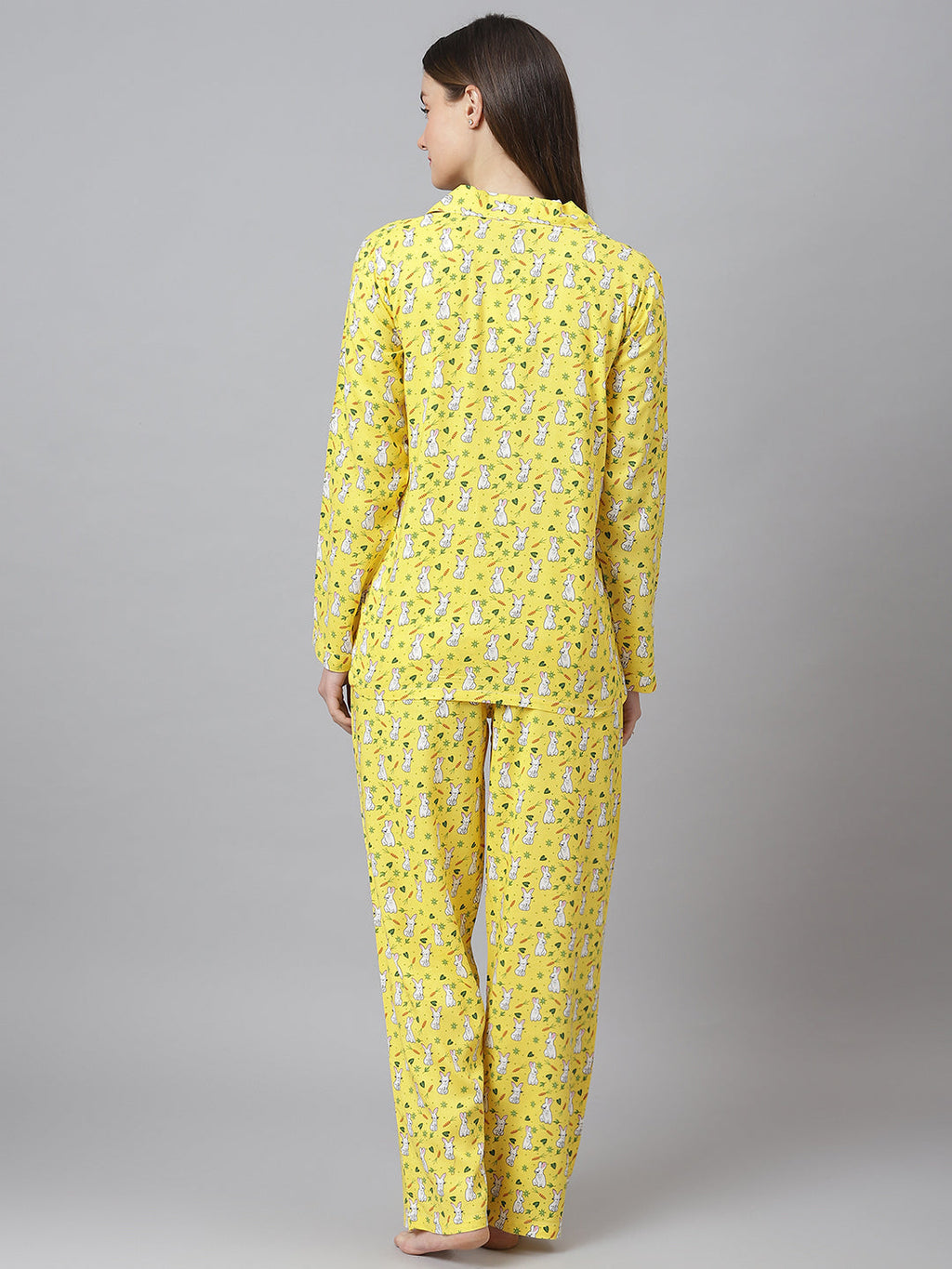 Cation Yellow Printed Night Suit