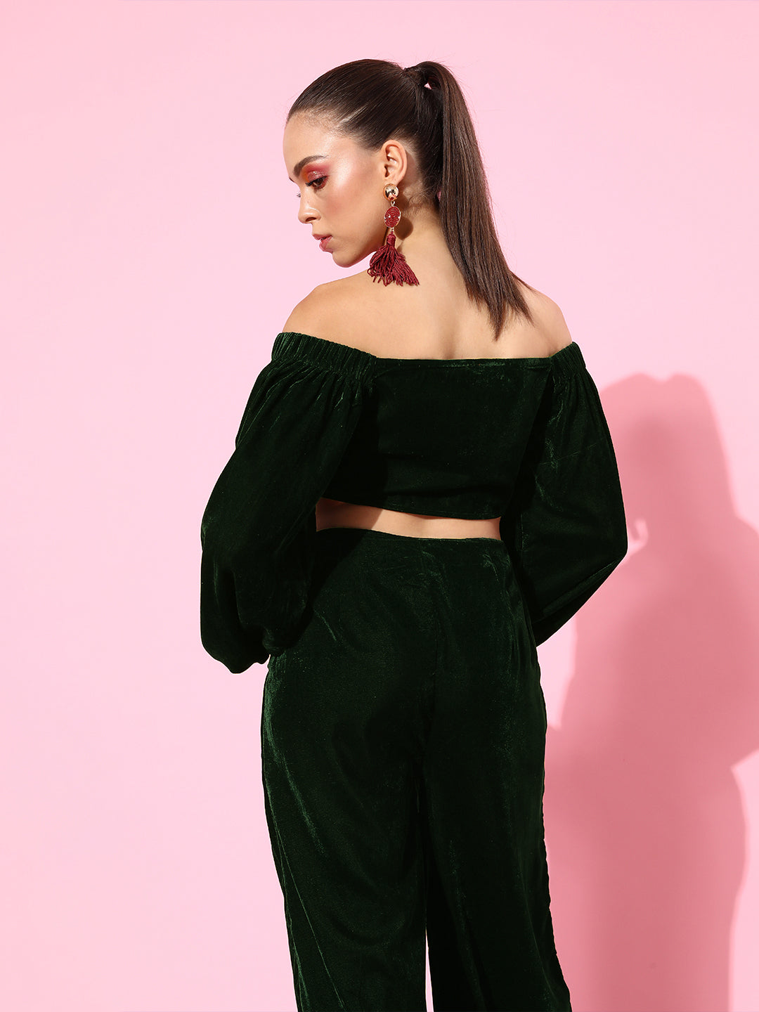 SCORPIUS Green Velvet Top