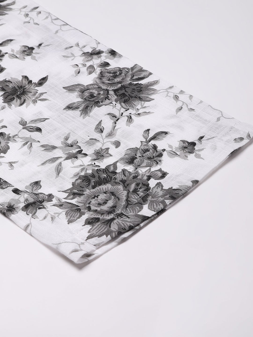 Cation White Floral Night Suit