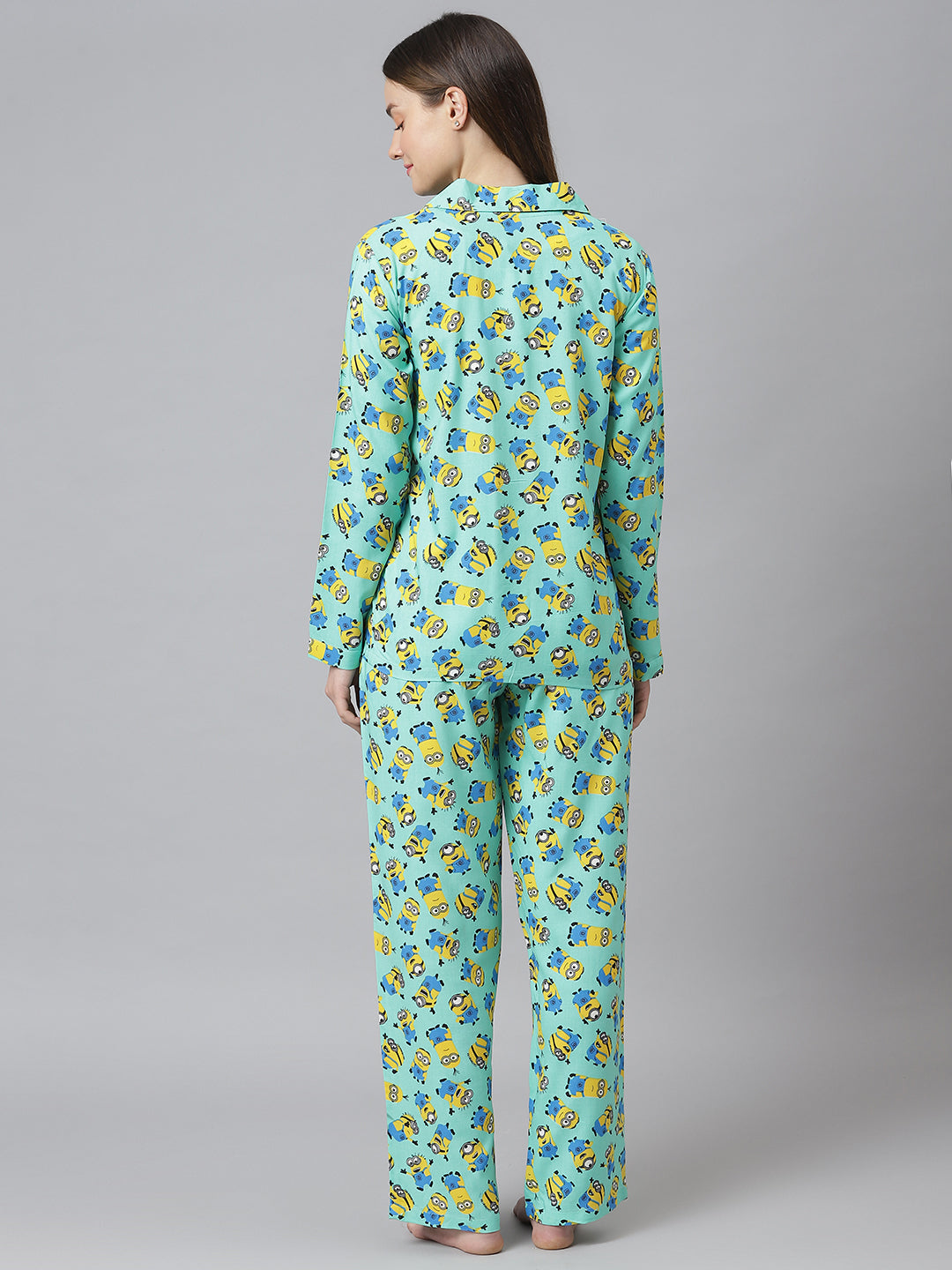 Cation Green Printed Night Suit