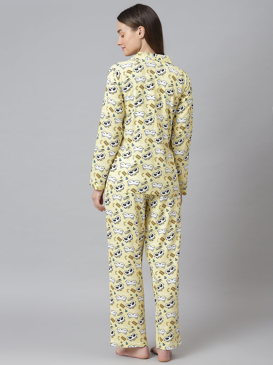 Cation Yellow Printed Night Suit