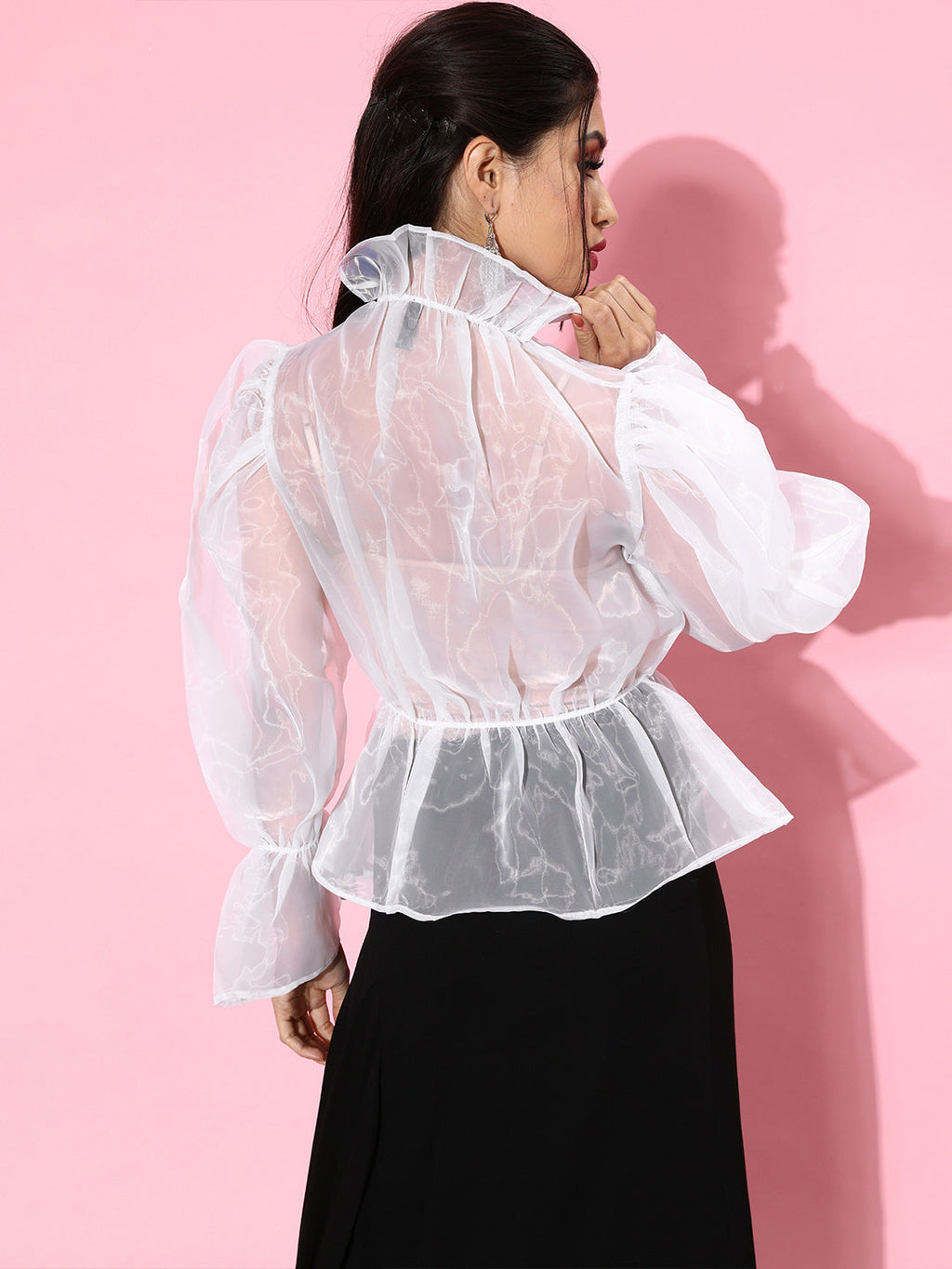 SCORPIUS White Organza Top