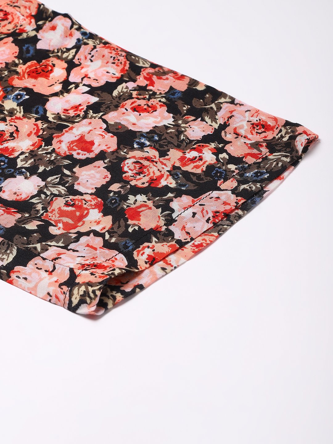 Cation Black Floral Night Suit