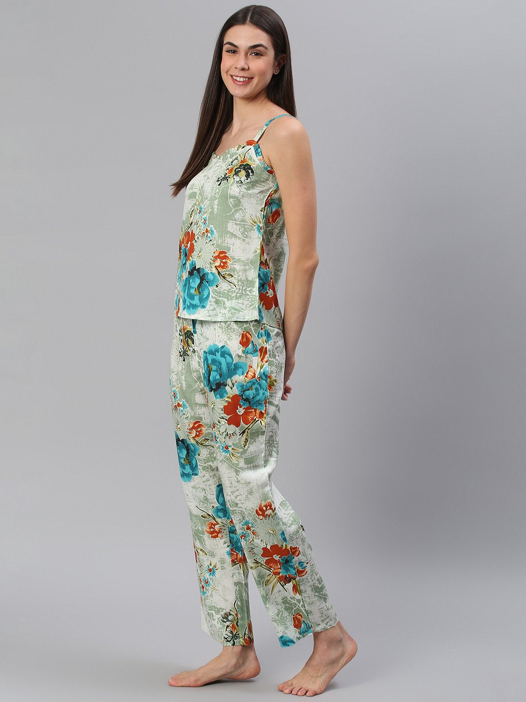 Cation Grey Strap Night Suit