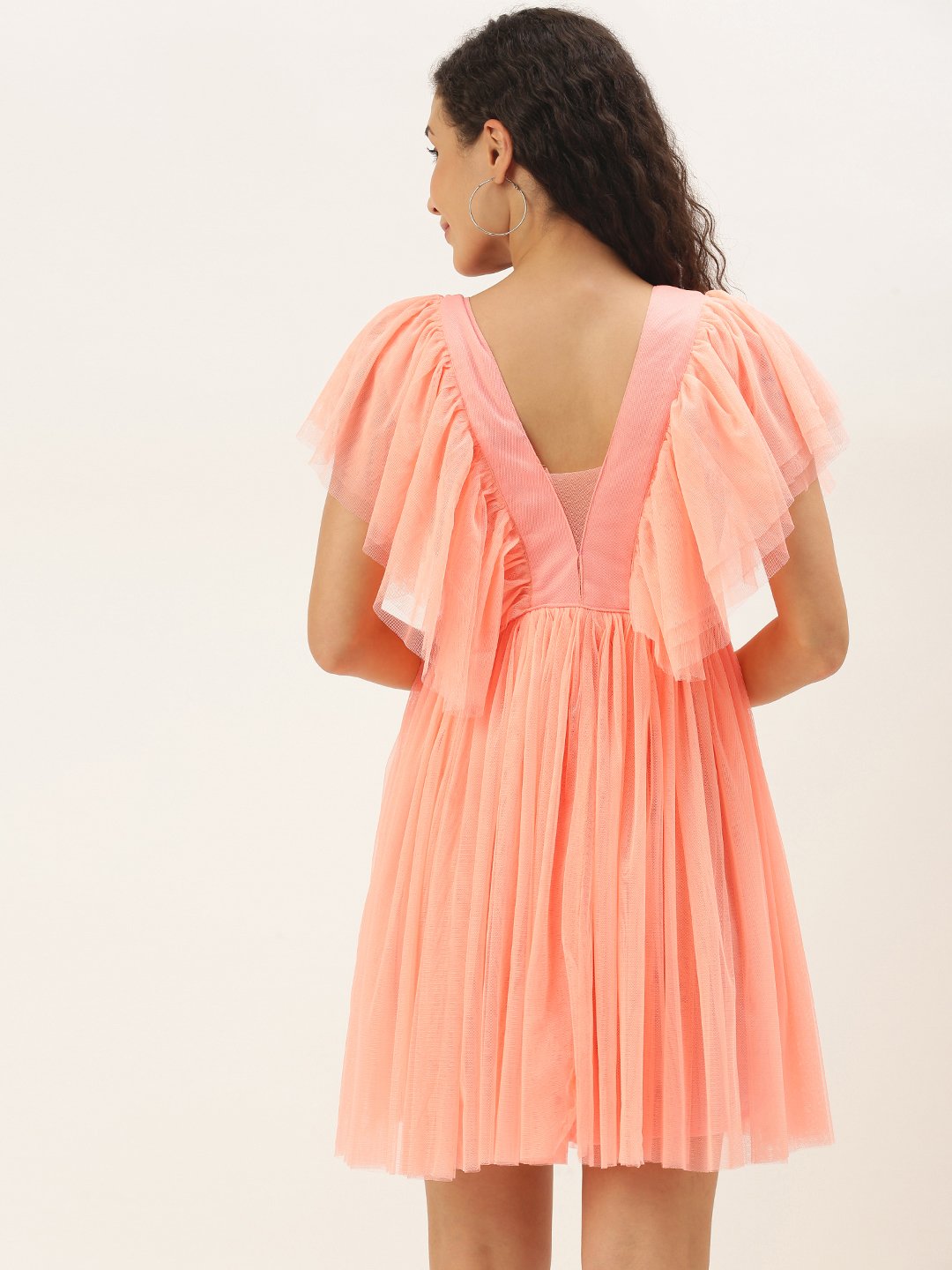 Orange Solid Dress