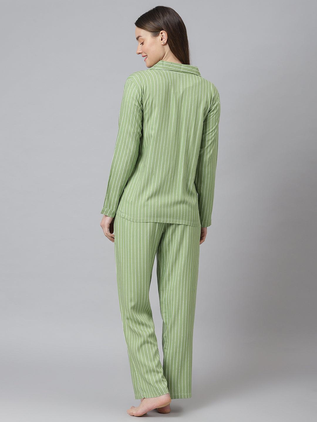 Cation Green Printed Night Suit
