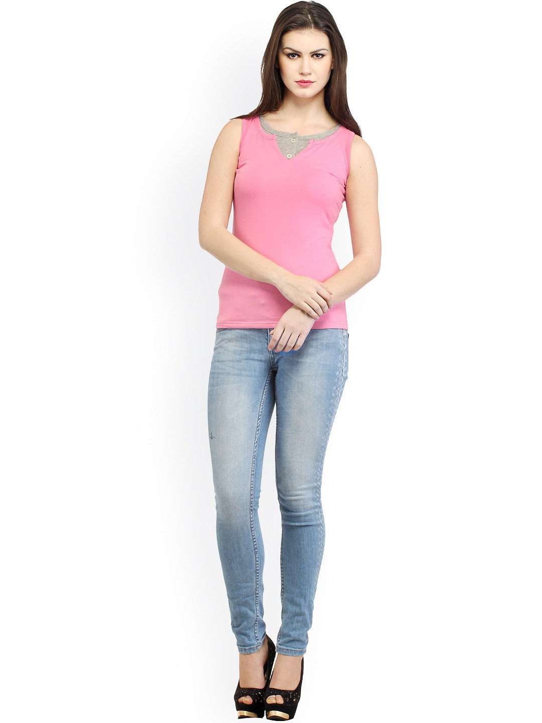 Pink Solid Top