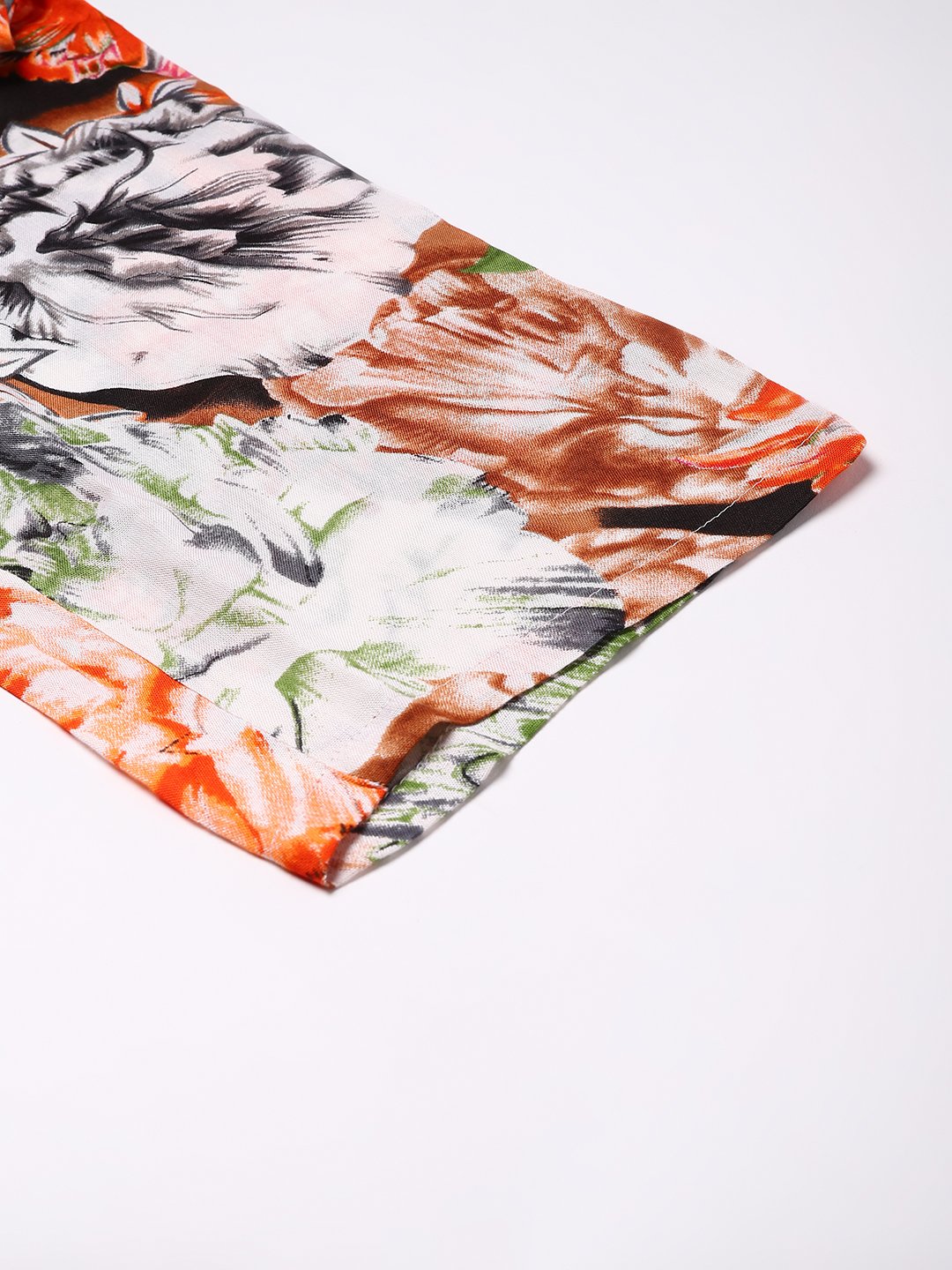 Cation Orange Printed Night Suit