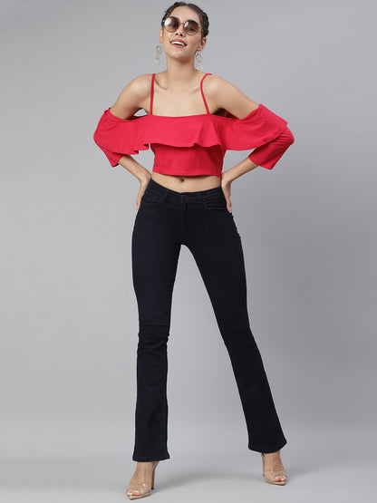 SCORPIUS Magenta Crop top
