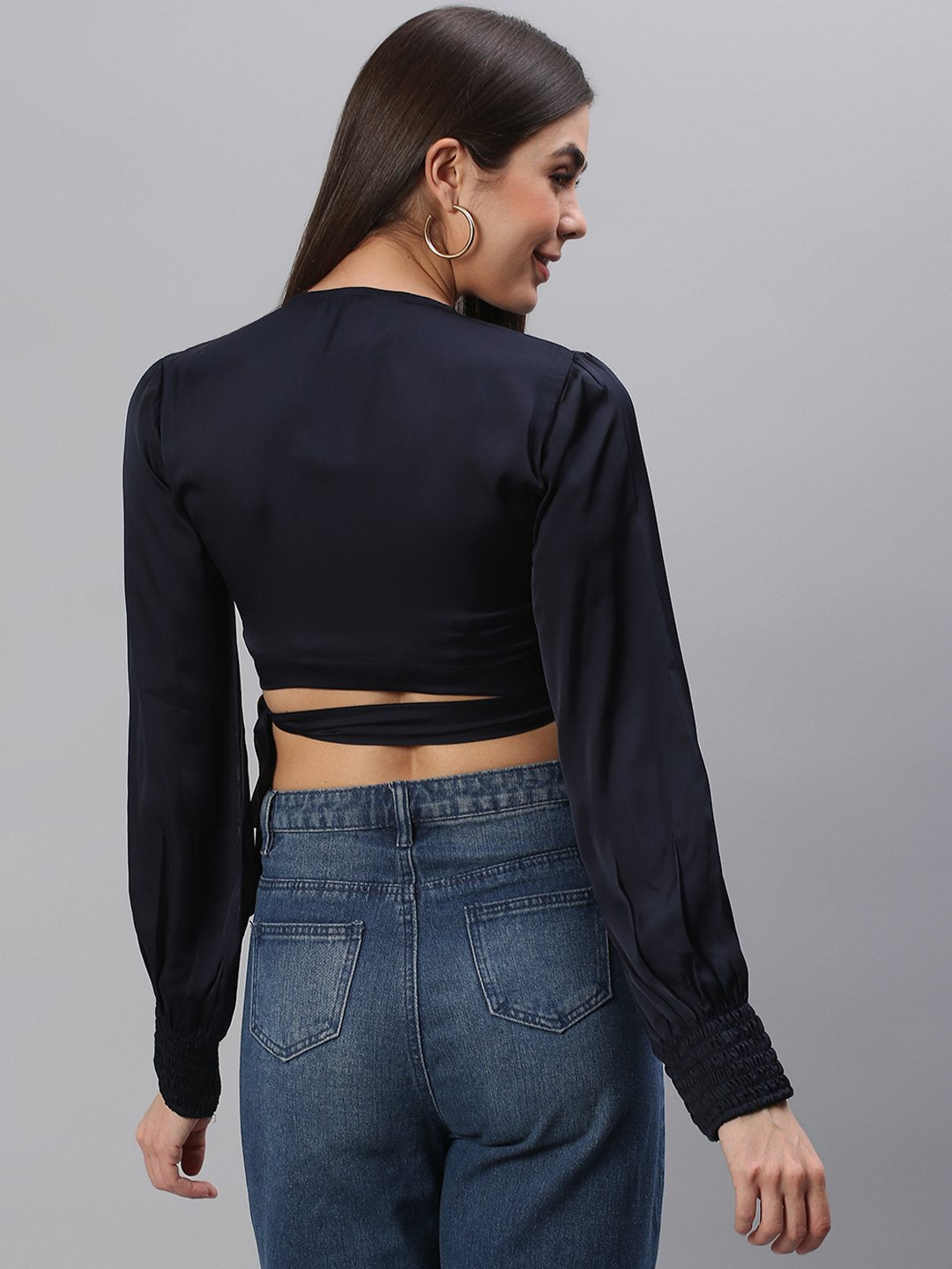 Designer Solid Navy Top