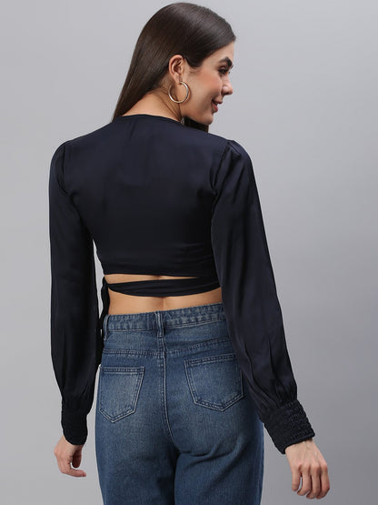 Designer Solid Navy Top