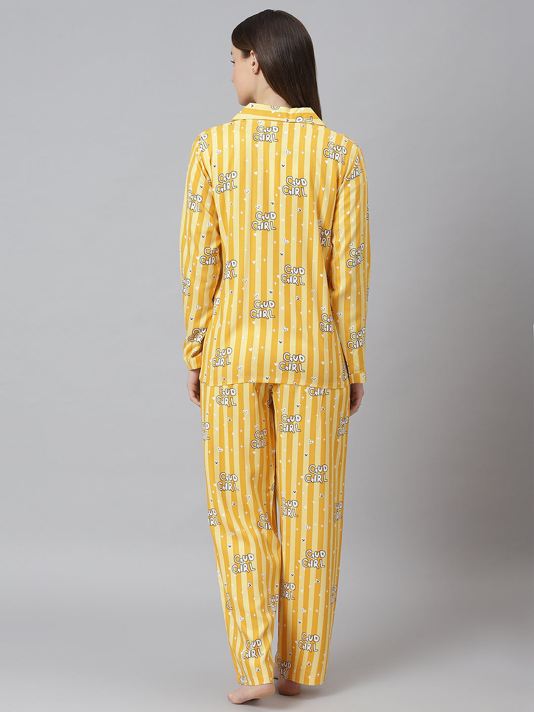 Cation Yellow Printed Night Suit