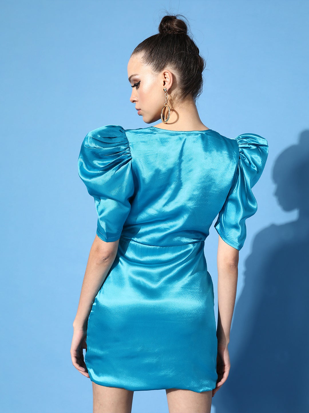 Satin Blue Dress
