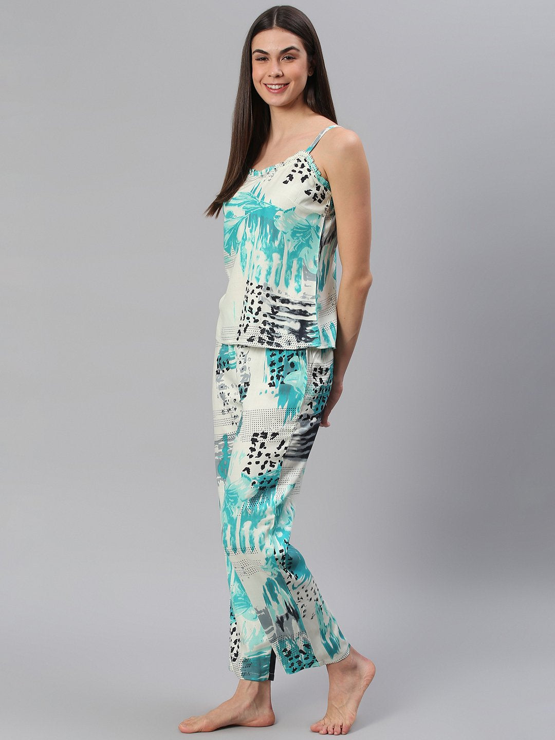 Cation Blue Strap Night Suit
