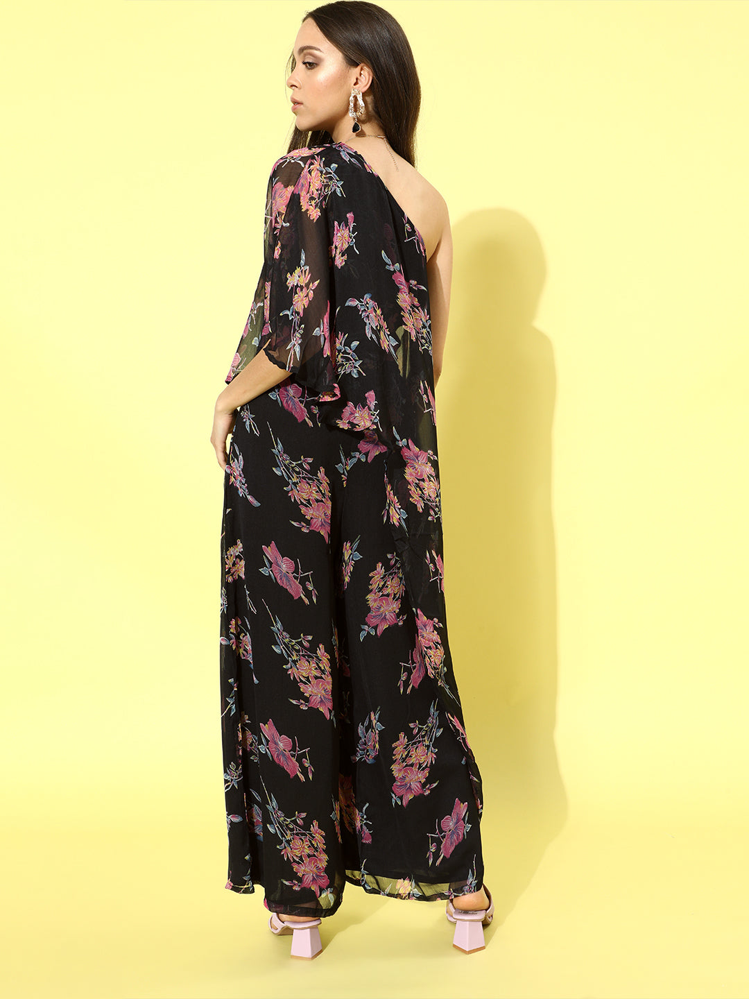 Cation Printed Black Clothing Set