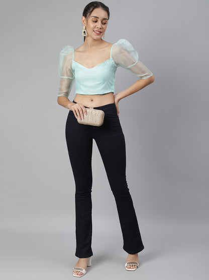 SCORPIUS Green Organza Croptop