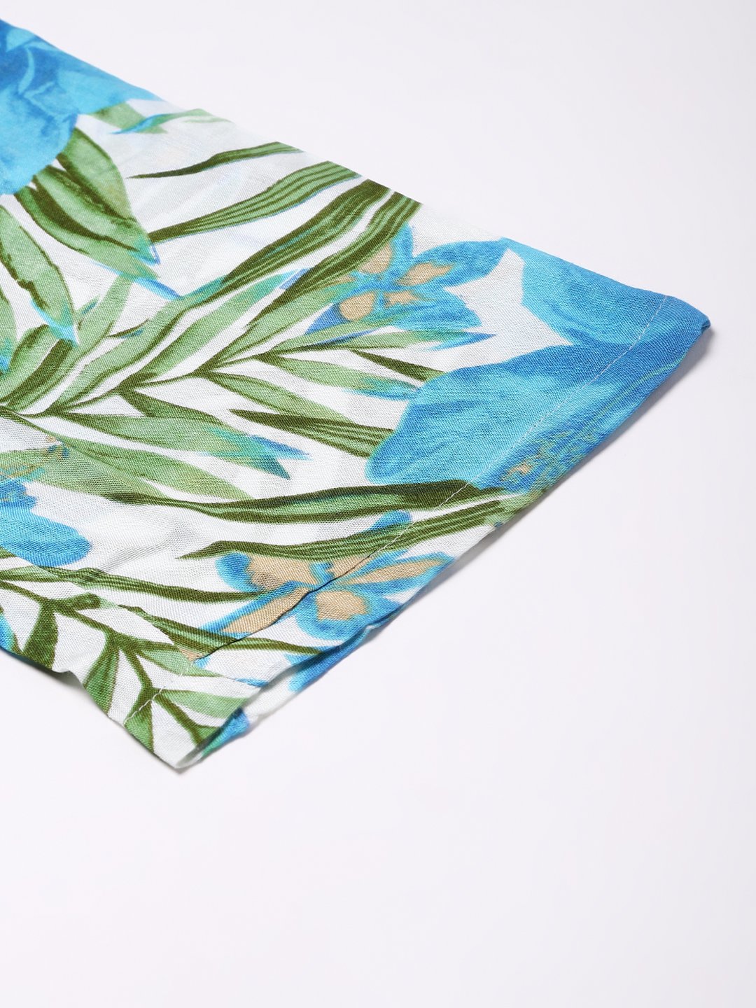 Cation Blue Tropical Print Night Suit