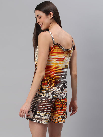 Cation Orange Strap Night Suit