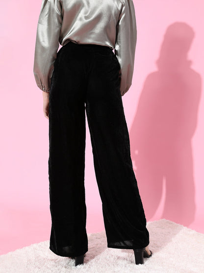 SCORPIUS Black velvet Pants