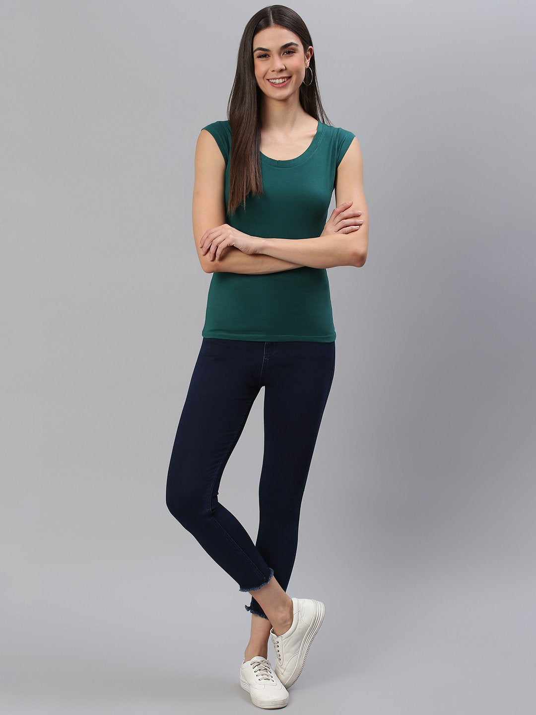 Dark Teal Solid Top