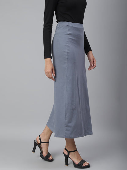 SCORPIUS Grey side slit Hoseiry Skirt