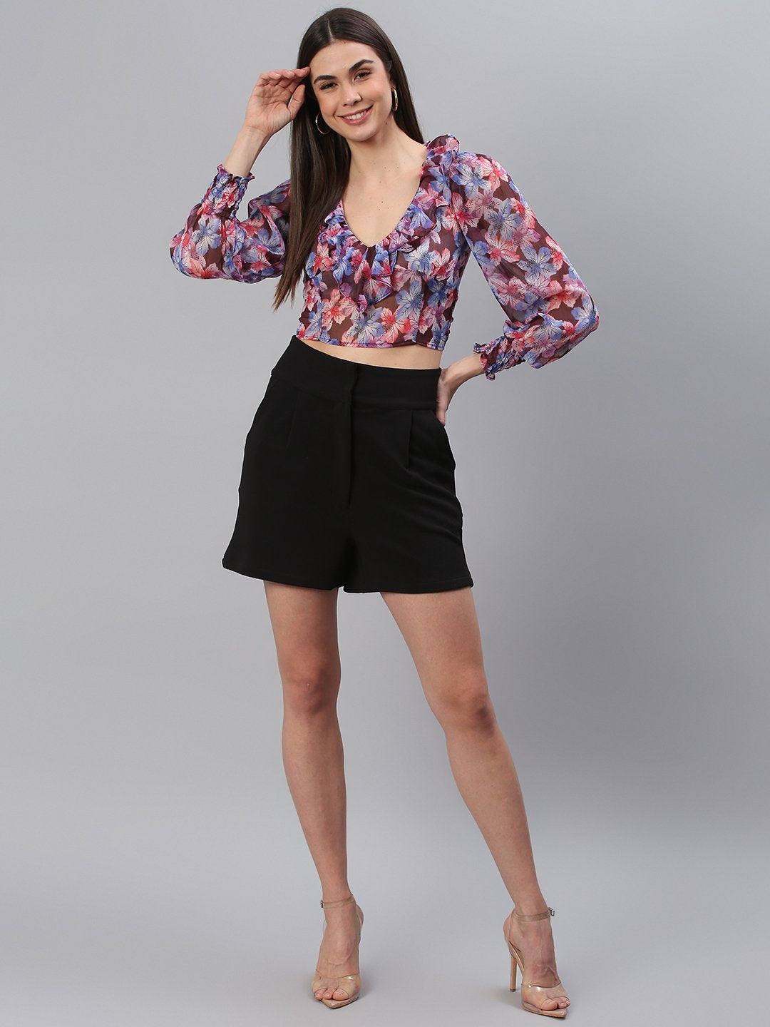 Purple Floral Top