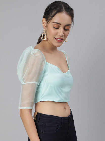 SCORPIUS Green Organza Croptop