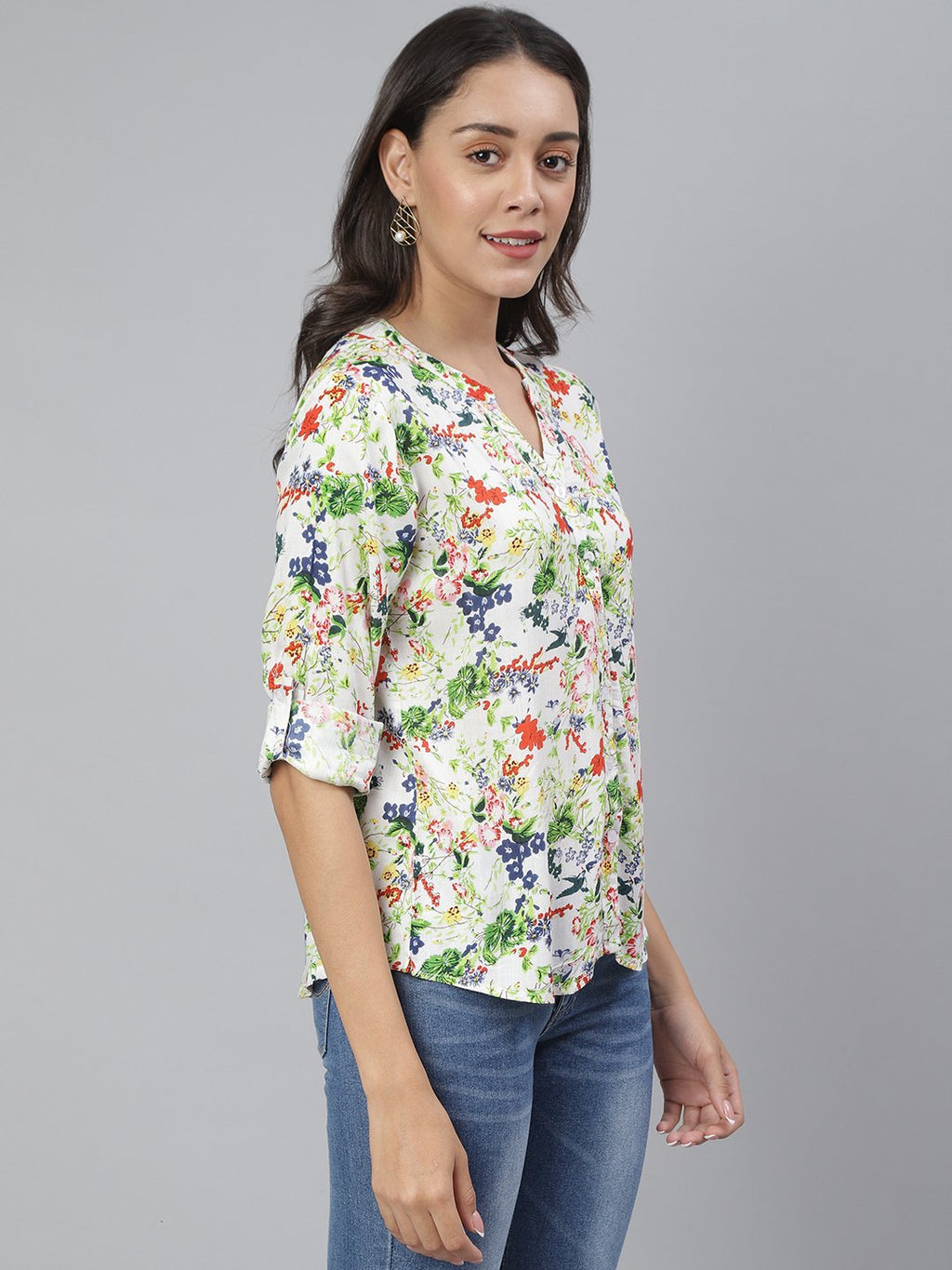 Scorpius Multicolor Floral Rayon Shirt