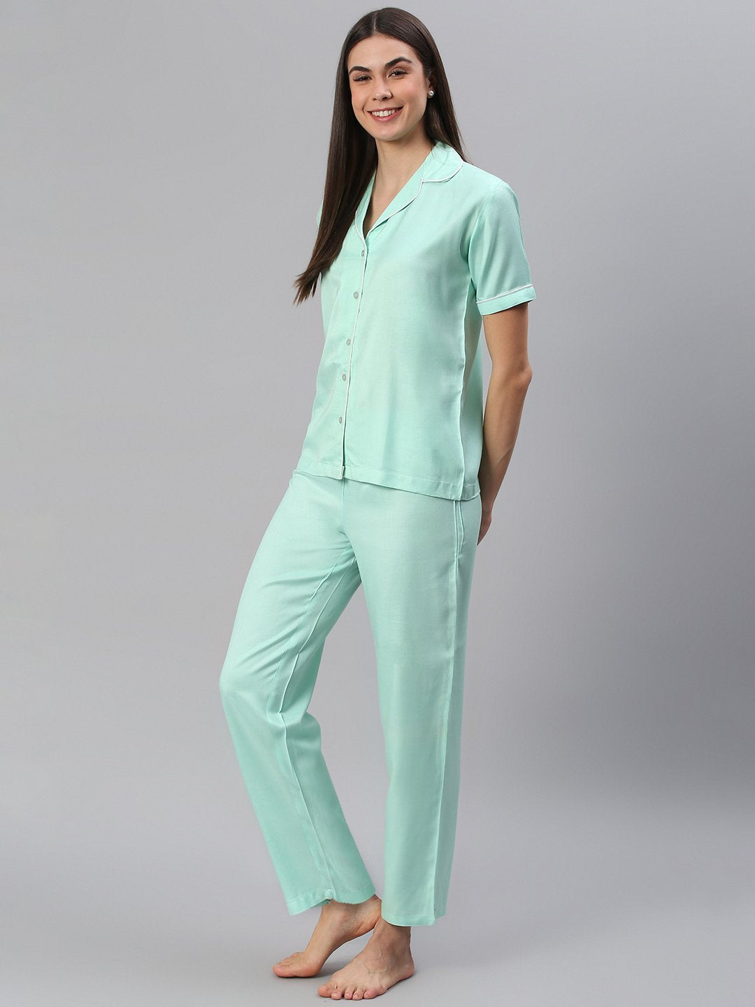 Cation Aqua Solid Night Suit