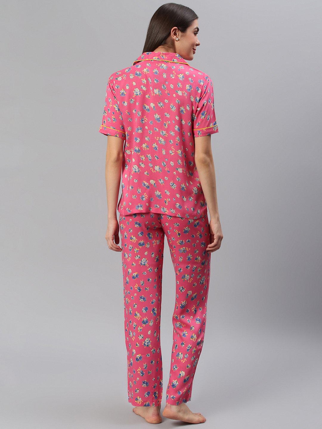 Cation Pink Printed Night Suit