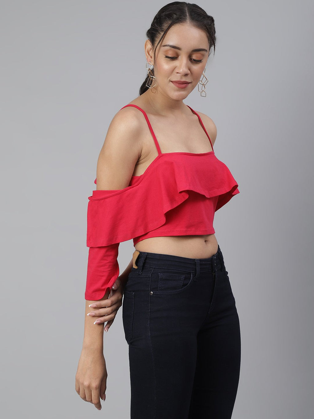 SCORPIUS Magenta Crop top