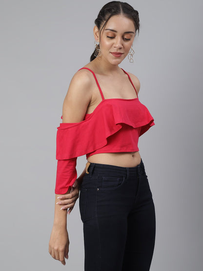SCORPIUS Magenta Crop top