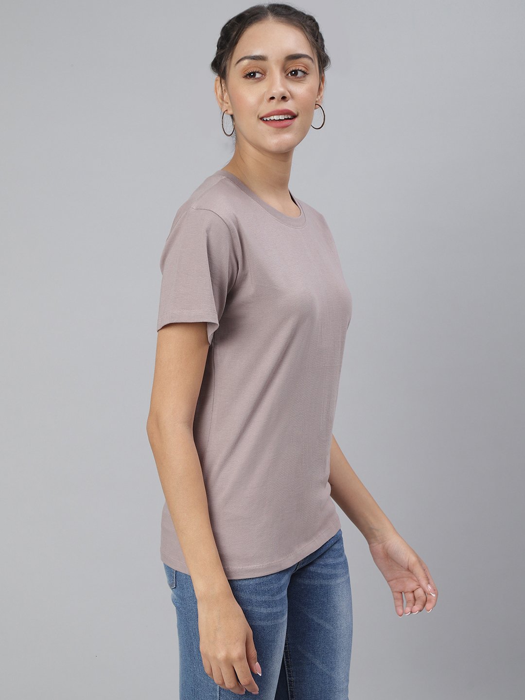 SCORPIUS Beige Loose Fit Tshirt