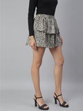 Scorpius Women Black Printed Flared Skirt
