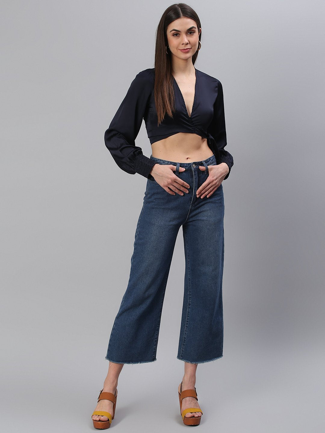 Designer Solid Navy Top