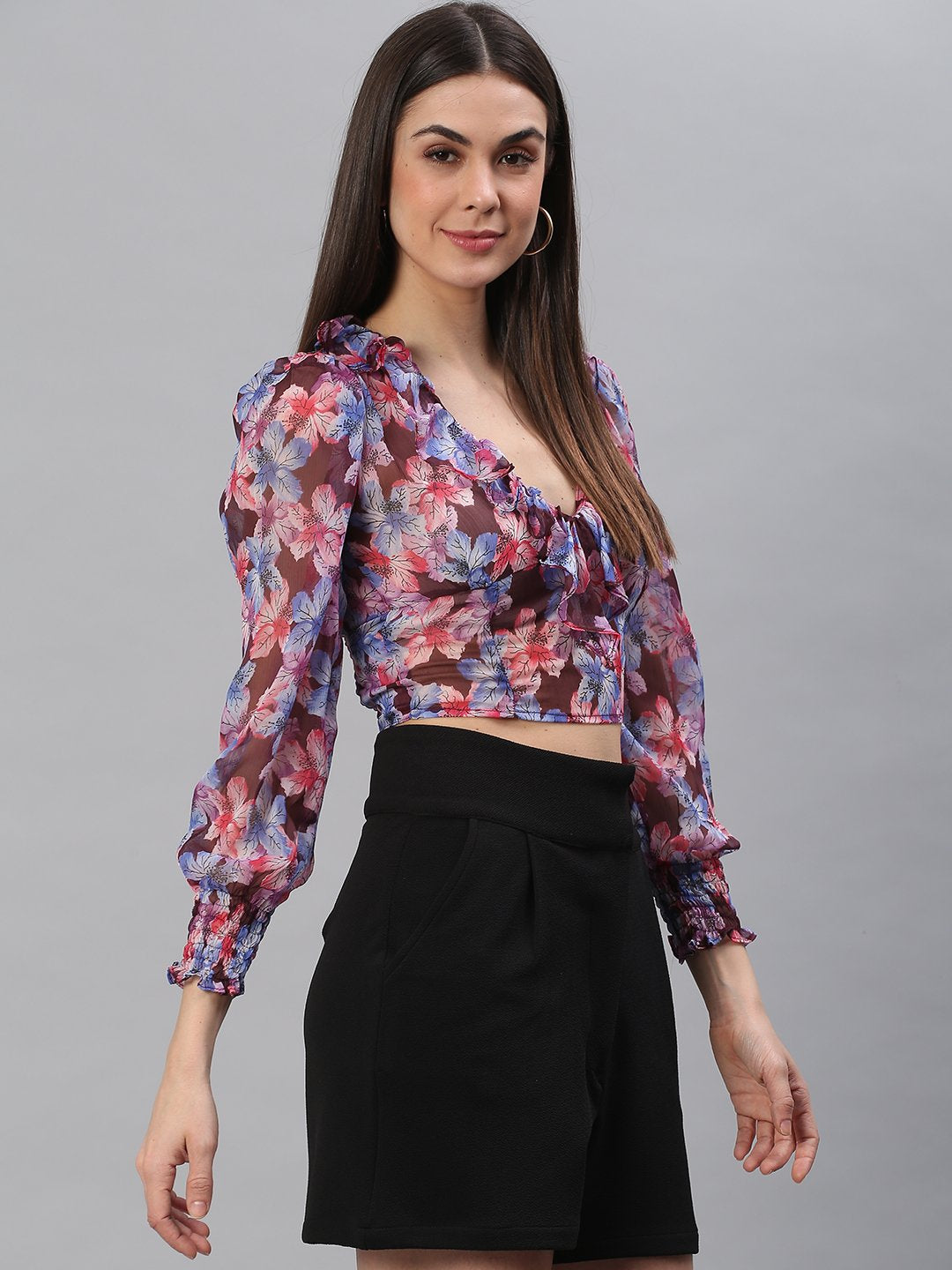 Purple Floral Top