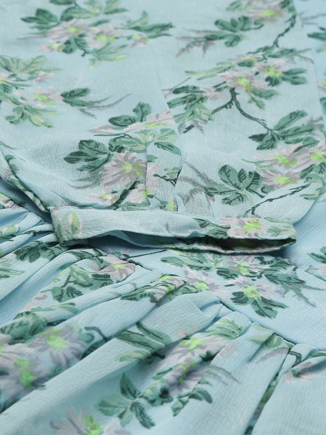 SCORPIUS Blue Printed Maxi dress