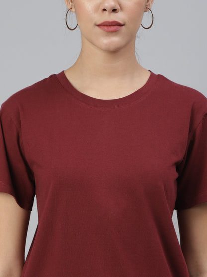 SCORPIUS Maroon Loose Fit Tshirt