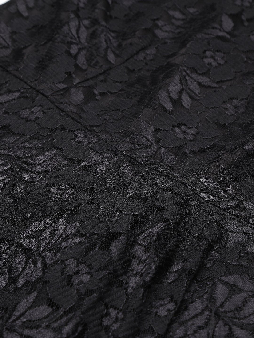 SCORPIUS Black Flared Printed maxi Dress
