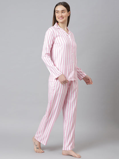 Cation Pink Printed Night Suit