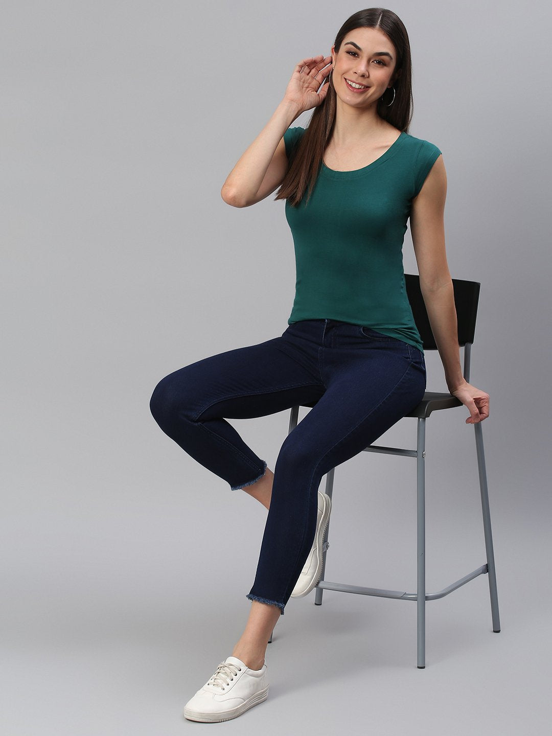 Dark Teal Solid Top
