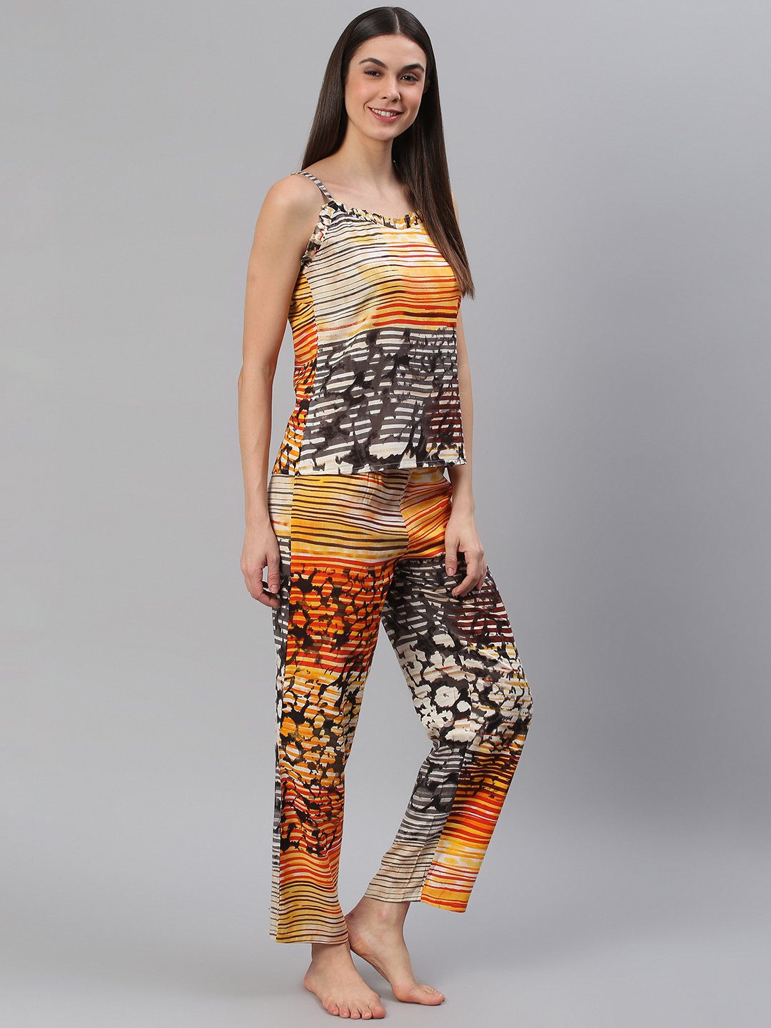 Cation Orange Strap Night Suit