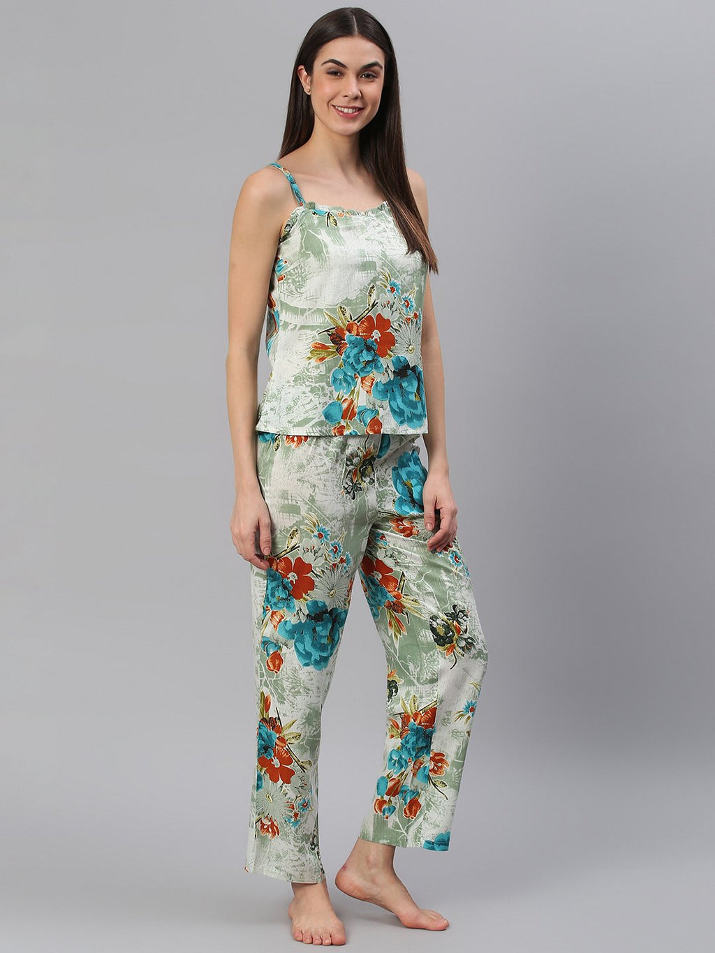 Cation Grey Strap Night Suit